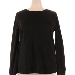 Black Boxy Long Sleeve Sweatshirt